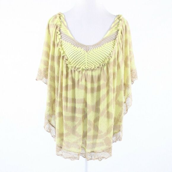 Light yellow beige CECILIA PRADO poncho sweater S - Picture 1 of 8